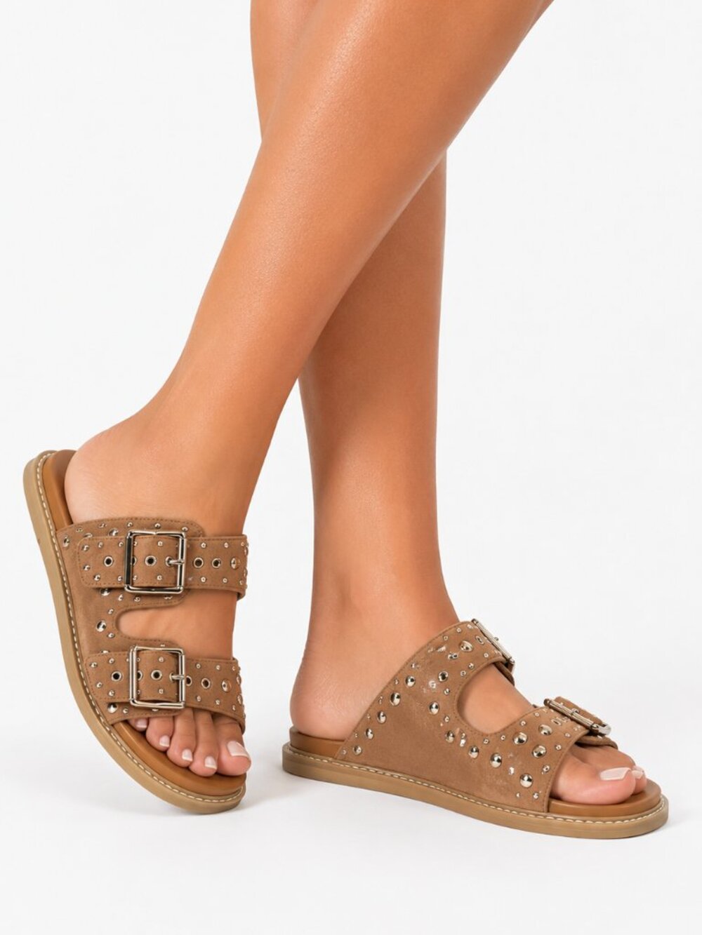 Universal Thread NWOT Studded Double Buckle Sandals 11